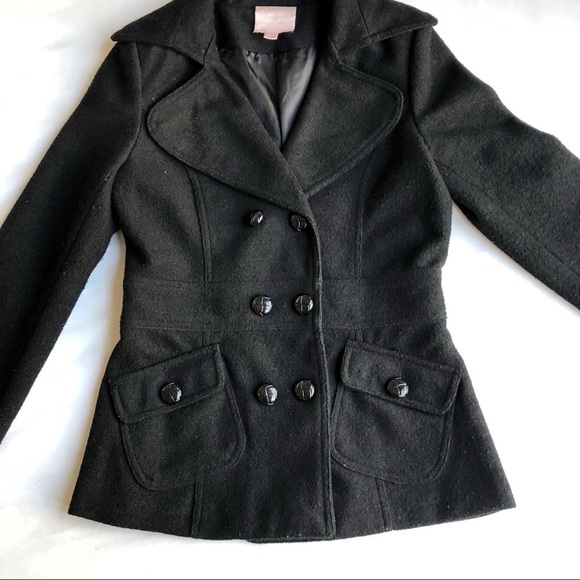 Romeo & Juliet Couture Wool Blend Pea Coat - Picture 4 of 7